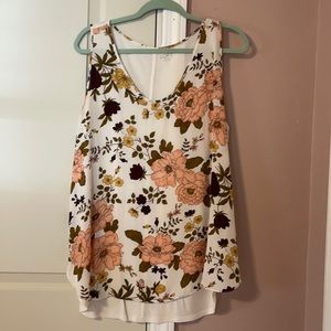 Cream Floral Blouse